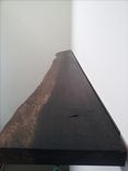Live Edge Floating Shelf In Ebonized Oak 54" 3 small