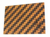 Custom Engraved Cherry And Walnut End Grain Cutting Board 1 small