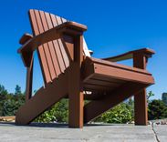White Oak Painted Adirondack Chair 1 small