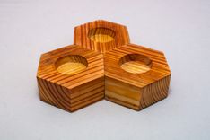 Reclaimed Wood Tealight Holders 2 small