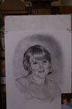 Portrait Graphite Hand Drawn Custom Woman, Mother, Wife 1 small