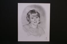 Portrait Graphite Hand Drawn Custom Woman, Mother, Wife 3 small