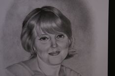 Portrait Graphite Hand Drawn Custom Woman, Mother, Wife 4 small