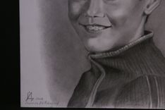 Portrait Graphite Hand Drawn Custom Teen Boy, Son 5 small