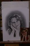 Portrait Graphite Hand Drawn Custom Woman, Sister, Mother 1 small
