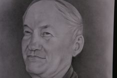 Portrait Graphite Hand Drawn Custom Grandfather, Parent, Family 4 small