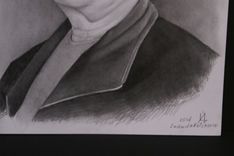 Portrait Graphite Hand Drawn Custom Grandfather, Parent, Family 5 small