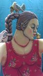 Wood Lady Chair, Hand Carved & Hand Painted, Large Functional - Studioluda 2 small