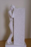 Sculpture, Memory, Standing Girl Resting Head On Cube 2 small
