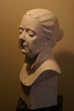 Sculpture Of Thinking Woman Portrait Bust, Life Size, White Plaster 2 small