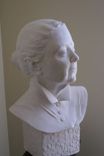 Sculpture Of Thinking Woman Portrait Bust, Life Size, White Plaster 4 small