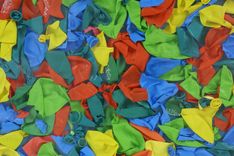 Party Explosion, Mixed Media Balloon, Framed, Mat Wall Art 32.5 5 small