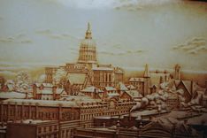 Hand Sculpted, Carved, Painted Historical 8 Foot Bas Relief 1 small