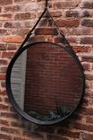 Leather Strap Round Wall Mirror 1 small