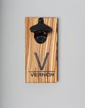 Engraved Zebrawood Magnetic Bottle Opener 2 small