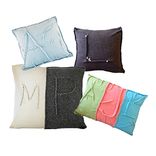 The Sculpted Cashmere Monogram Pillow 1 small