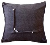 The Sculpted Cashmere Monogram Pillow 3 small