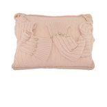 Preppy Inspired Cable Cashmere Pillow Accented With Antique Baroque Pearl Beads 1 small