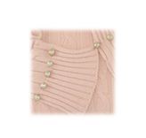 Preppy Inspired Cable Cashmere Pillow Accented With Antique Baroque Pearl Beads 2 small
