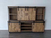 Rustic Industrial Media / Tv / Console / Cabinet / Shelf / Shelving / Storage / Living / Farm House 2 small