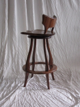 Black Walnut Bar Stool With Swivel And Back 1 small