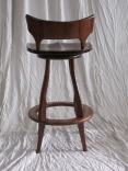 Black Walnut Bar Stool With Swivel And Back 2 small