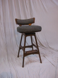 Upholstered Black Walnut Stools With Swivel 1 small
