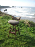 Upholstered Black Walnut Stools With Swivel 3 small