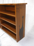 Sapelle Bookcase With Giraffe Design. 2 small