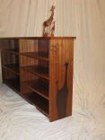 Sapelle Bookcase With Giraffe Design. 4 small