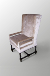 Upholstered Barley Twist Wing Back Lounge Chair 1 small