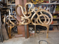 Custom Hardwood King Headboard 2 small