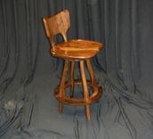 Espresso Bar Stool With Metal Foot Pad 2 small