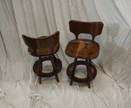 Espresso Bar Stool With Metal Foot Pad 4 small