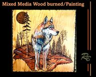 Cabin Decor, Lodge Decor, Deer, Buck, Deer Painting, Wolf Painting, Hunter Gift, Wildlife 2 small