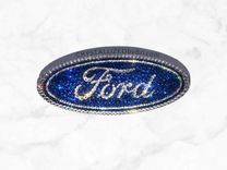 Ford Oval Crystallized Car Truck Emblem Bling Genuine European Crystals Bedazzled 2 small