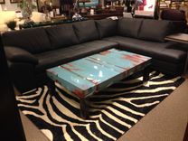 Modern Industrial Metal Coffee Table From Car Hood 5 small
