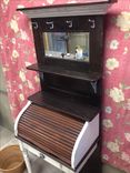 30" Wide Roll Top Desk Mounted To Vintage Solid Wood Door 2 small