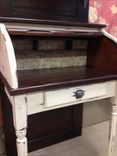 30" Wide Roll Top Desk Mounted To Vintage Solid Wood Door 4 small