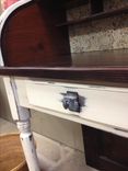 30" Wide Roll Top Desk Mounted To Vintage Solid Wood Door 5 small
