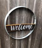 Wine Barrel Hoop Sign With Welcome 2 small