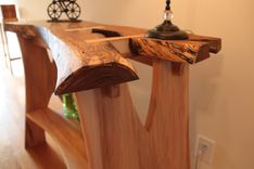 Foyer Hall Table - Natural Edge Top - Truly One Of A Kind 4 small