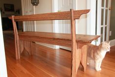 Shaker Inspired Bench With Backrest 2 small
