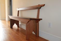 Shaker Inspired Bench With Backrest 4 small