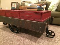 Globe Cart Truck - Rare 1911 Metal Cart With Custom Cabinet 5 small