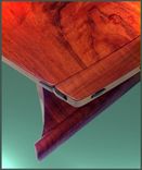 Scroll Leg Tea Table In Claro Walnut And Ebony 3 small