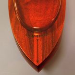 Boat-Shaped Cremation Urn, Mahogany 4 small