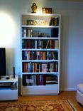 Modern Style Painted Bookcase With Flip Down Door 1 small