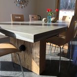 Custom Concrete, Steel & Wood Conference Table. 2 small
