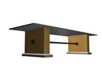 Custom Concrete, Steel & Wood Conference Table. 4 small